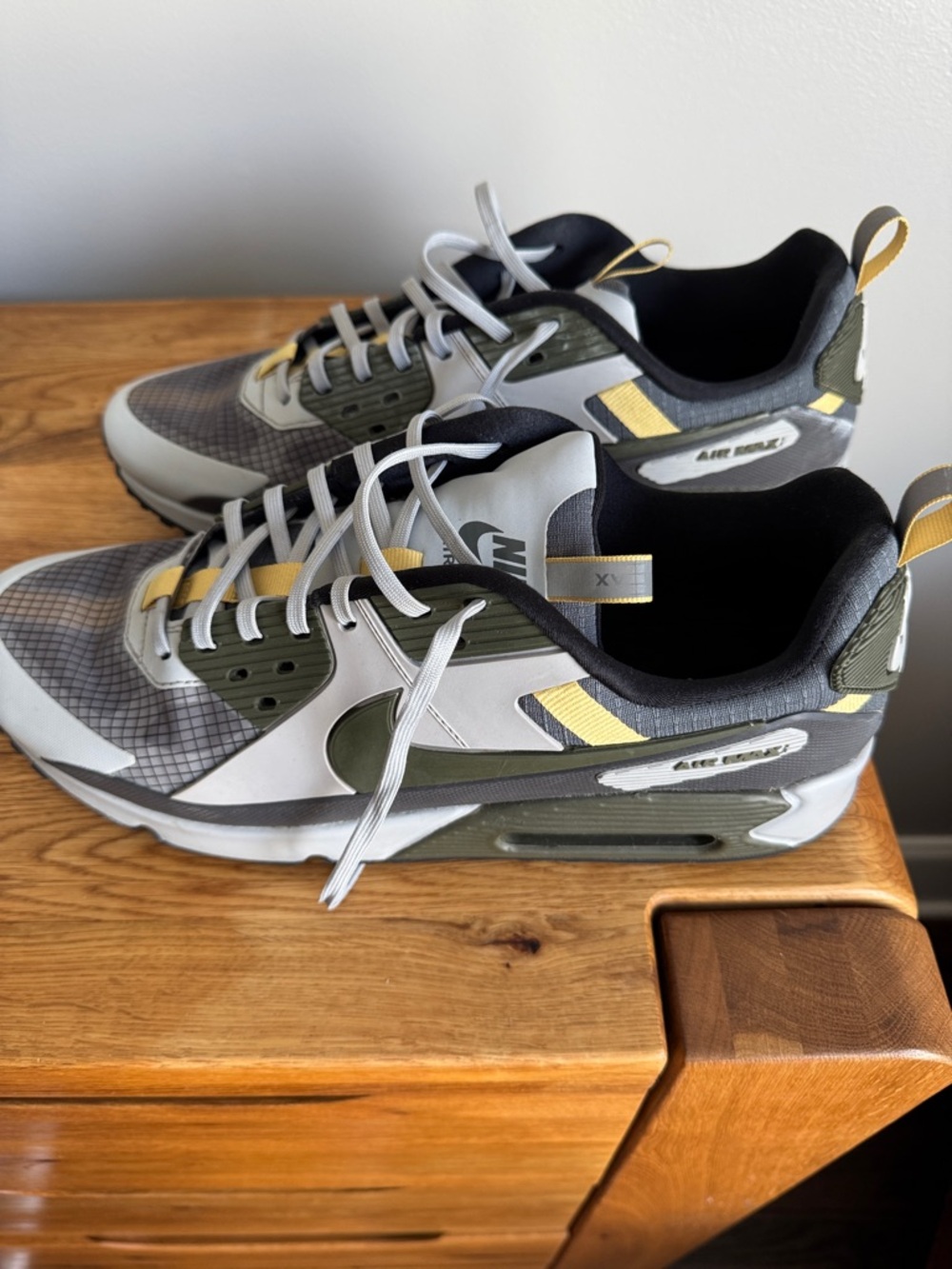 Nike Men's Sneakers - Gray, Olive & Yellow Accents - Picture 4 of 6